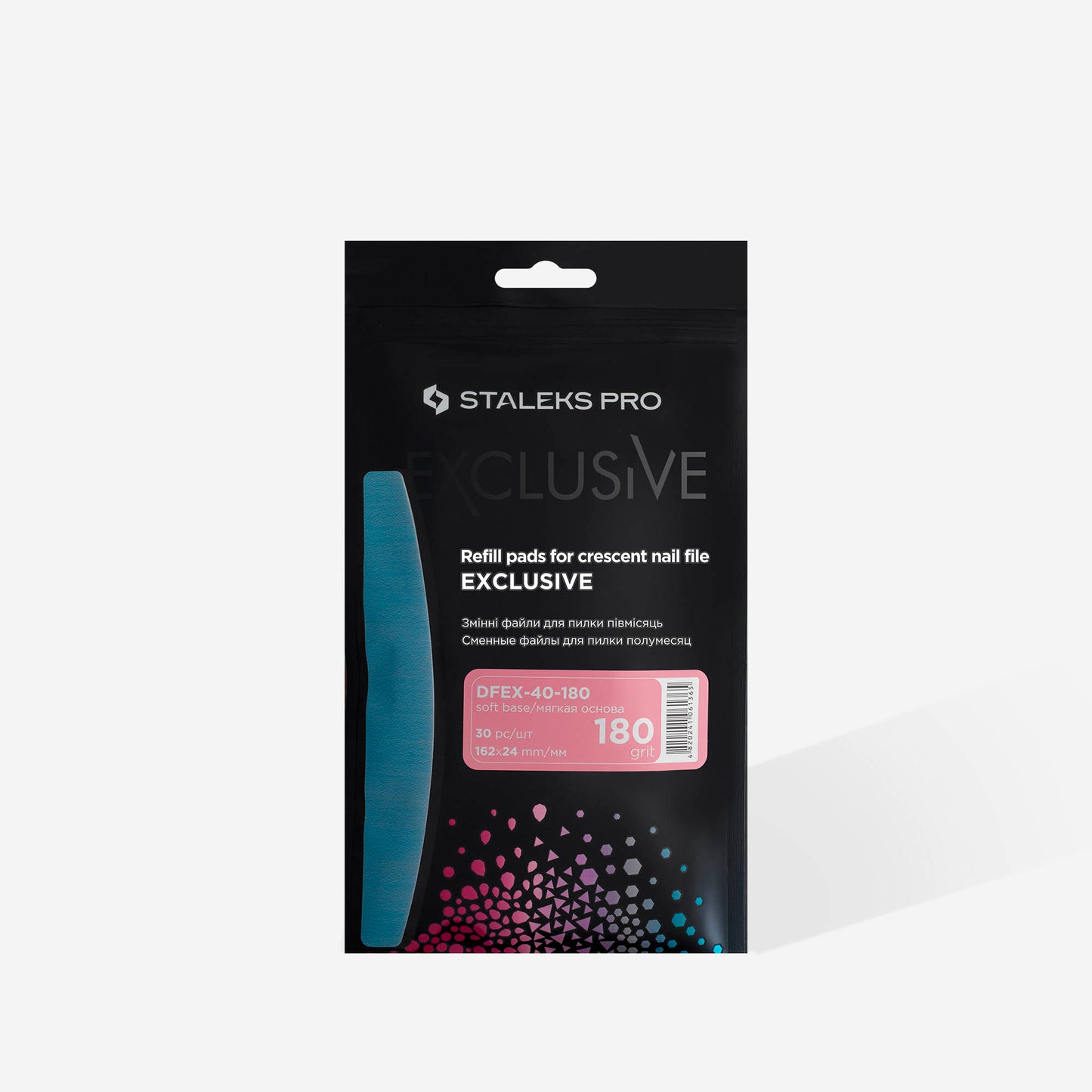 Staleks Disposable files for crescent nail file (with soft foam layer) EXCLUSIVE 40, 180 grit (30 pcs)
