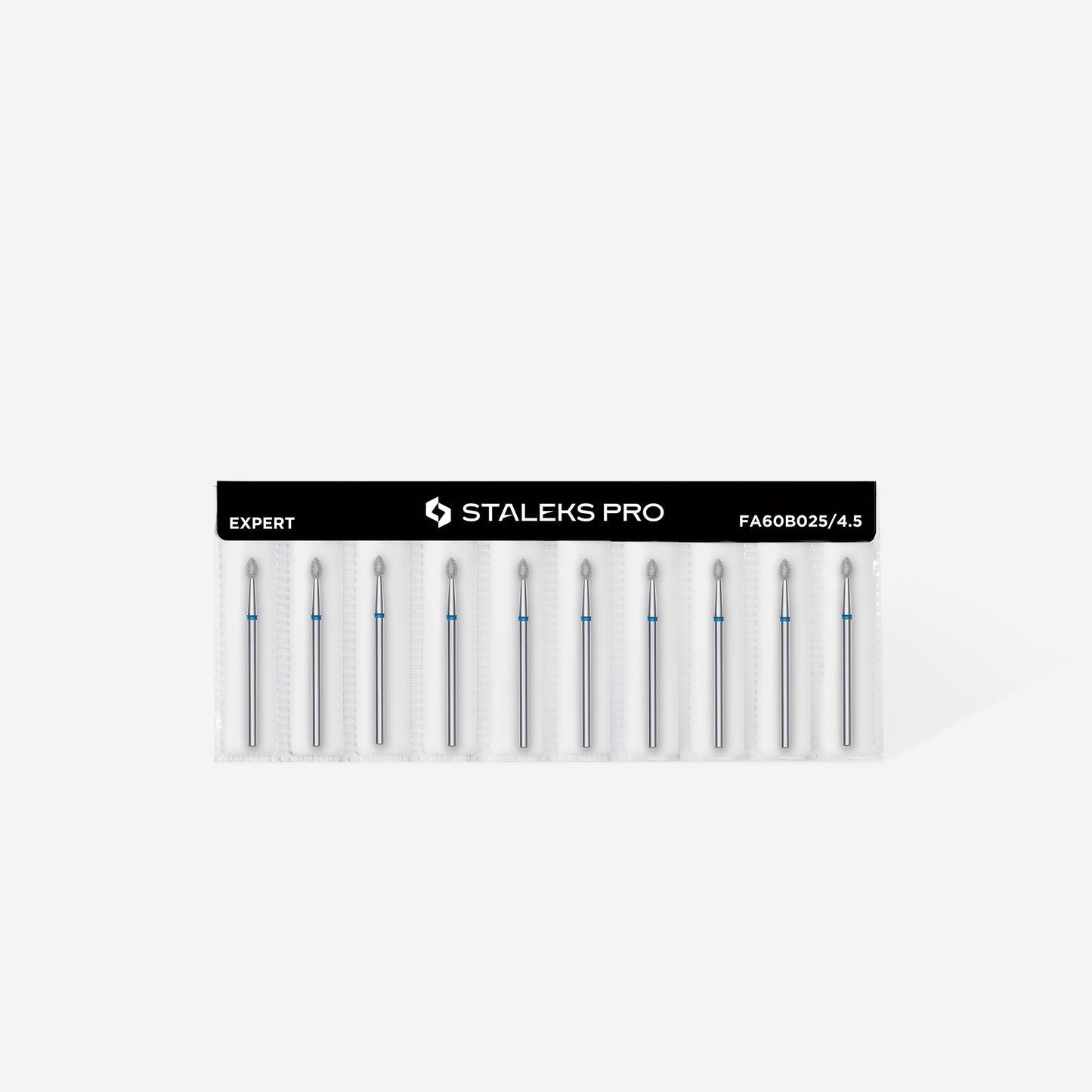 Staleks Diamond nail drill bit pointed bud blue EXPERT head diameter 2,5 mm / working part 4,5 mm