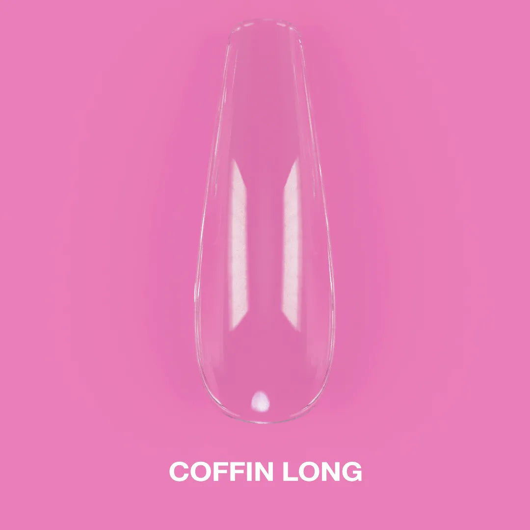 Lunamoon Gel Tips Coffin Long
