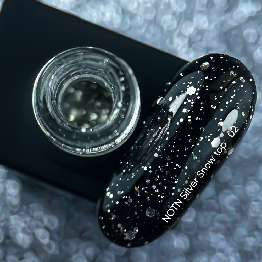 NAILSOFTHENIGHT Silver Snow top 02 10 ml
