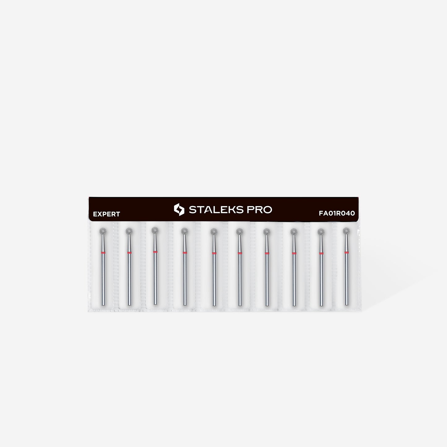 Staleks Diamond nail drill bit ball red EXPERT head diameter 4 mm