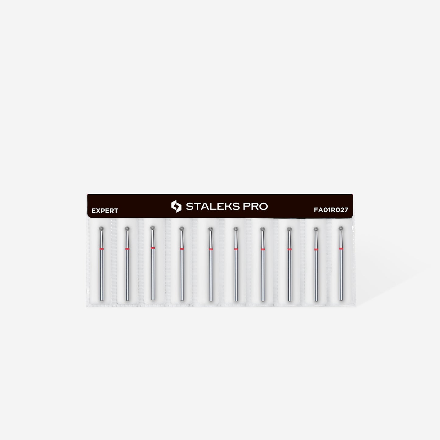 Staleks Diamond nail drill bit ball red EXPERT head diameter 2,7 mm