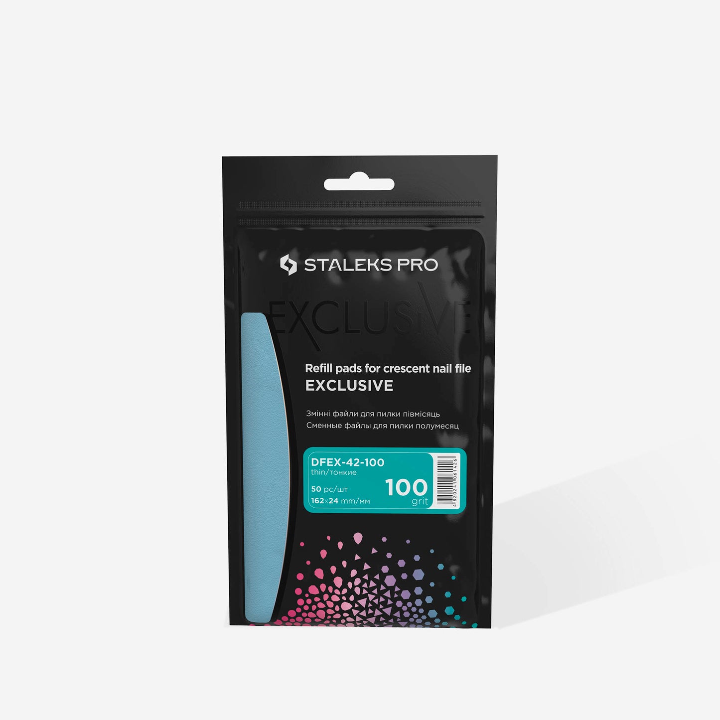 Staleks Disposable files for crescent nail file EXCLUSIVE 42 100 grit (50 pcs)