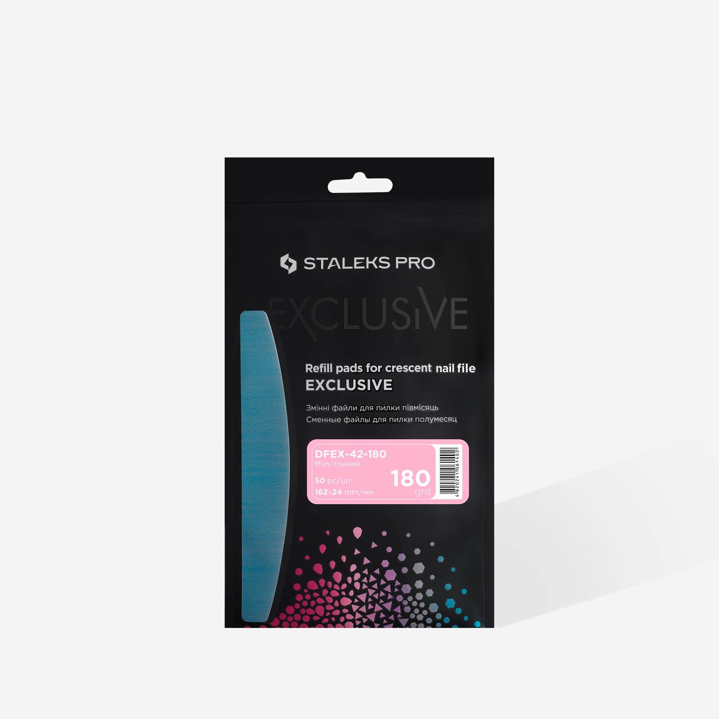 Staleks Disposable files for crescent nail file EXCLUSIVE 42 180 grit (50 pcs)