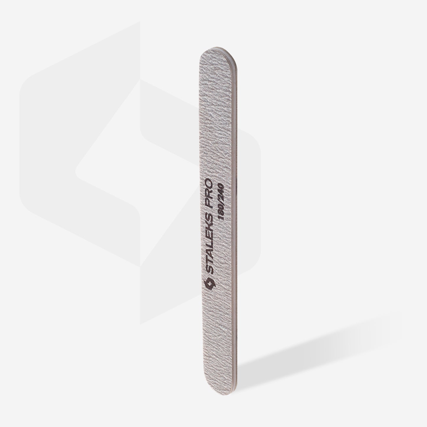 Straight mineral nail file STALEKS PRO 180/240 grit (5 pcs.), set