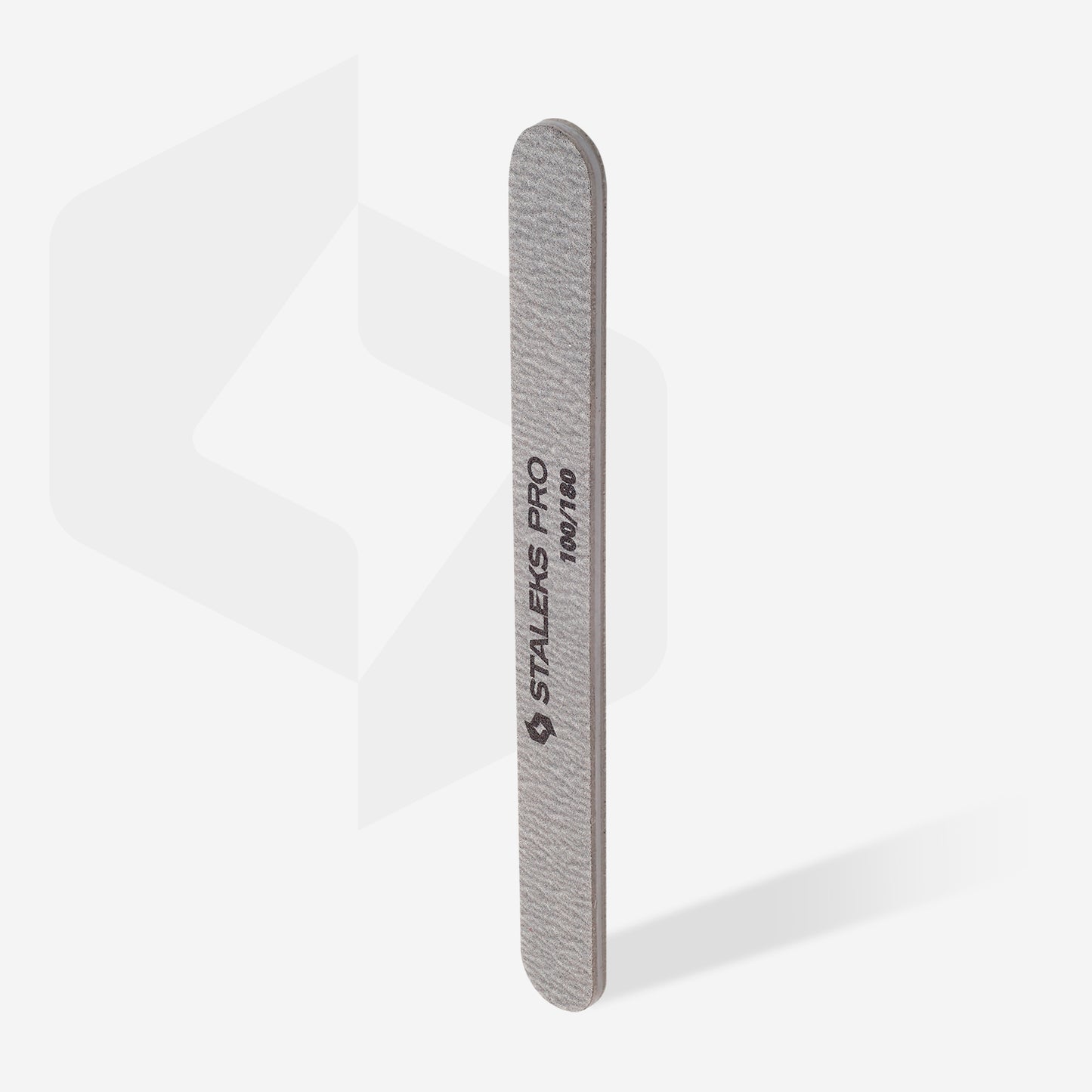 Straight mineral nail file STALEKS PRO 100/180 grit (5 pcs.), set