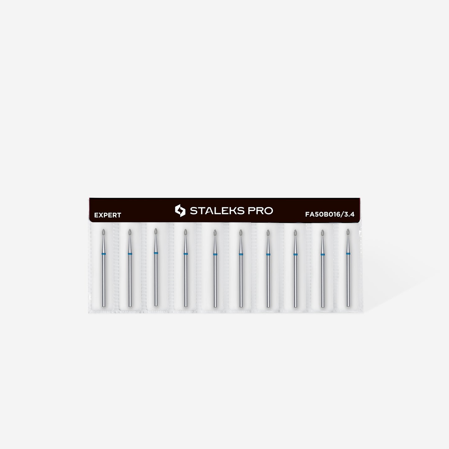 Staleks Diamond nail drill bit rounded bud blue EXPERT head diameter 1,6 mm / working part 3,4 mm