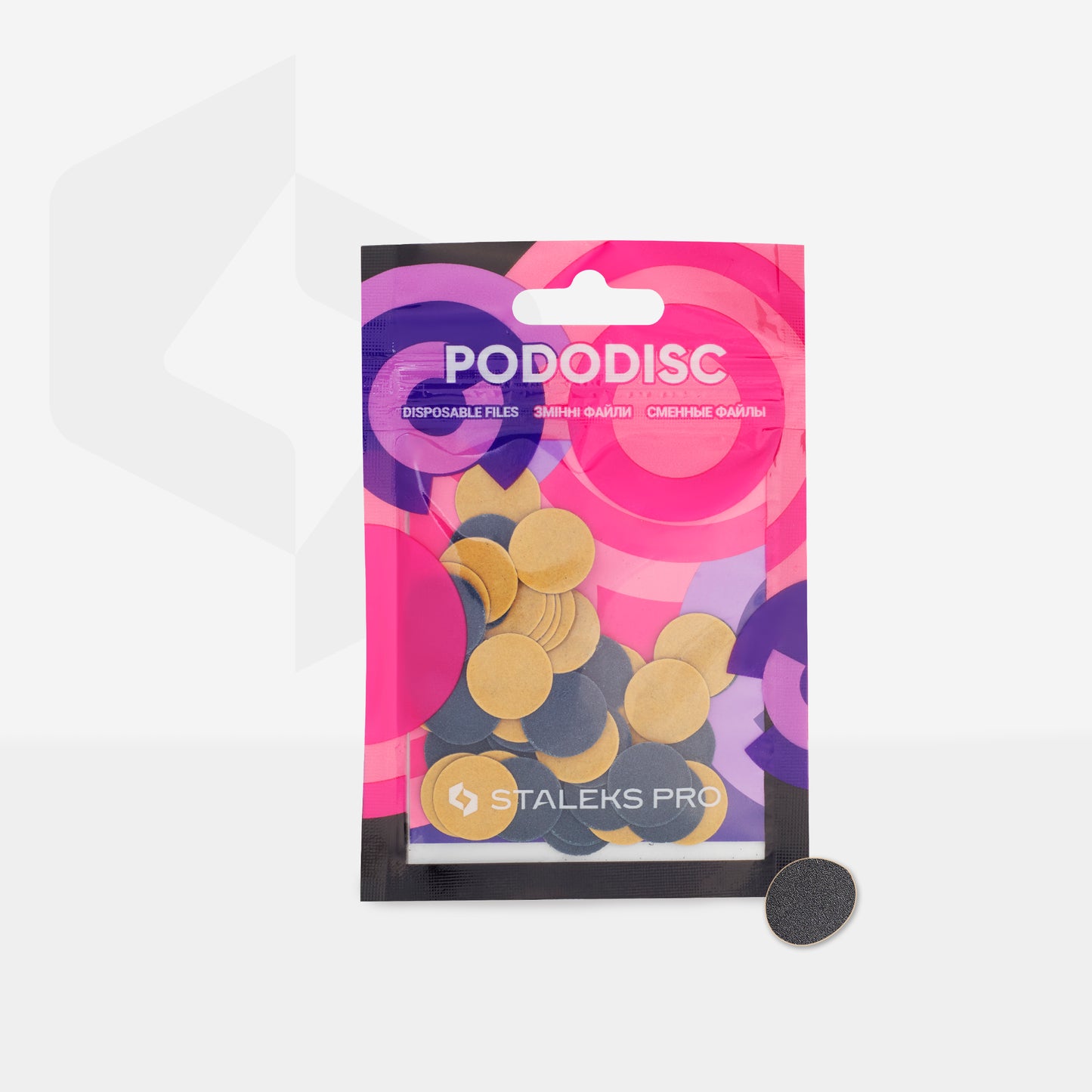 Disposable files for pedicure disc PODODISC STALEKS PRO S, 320 grit (50 pcs)