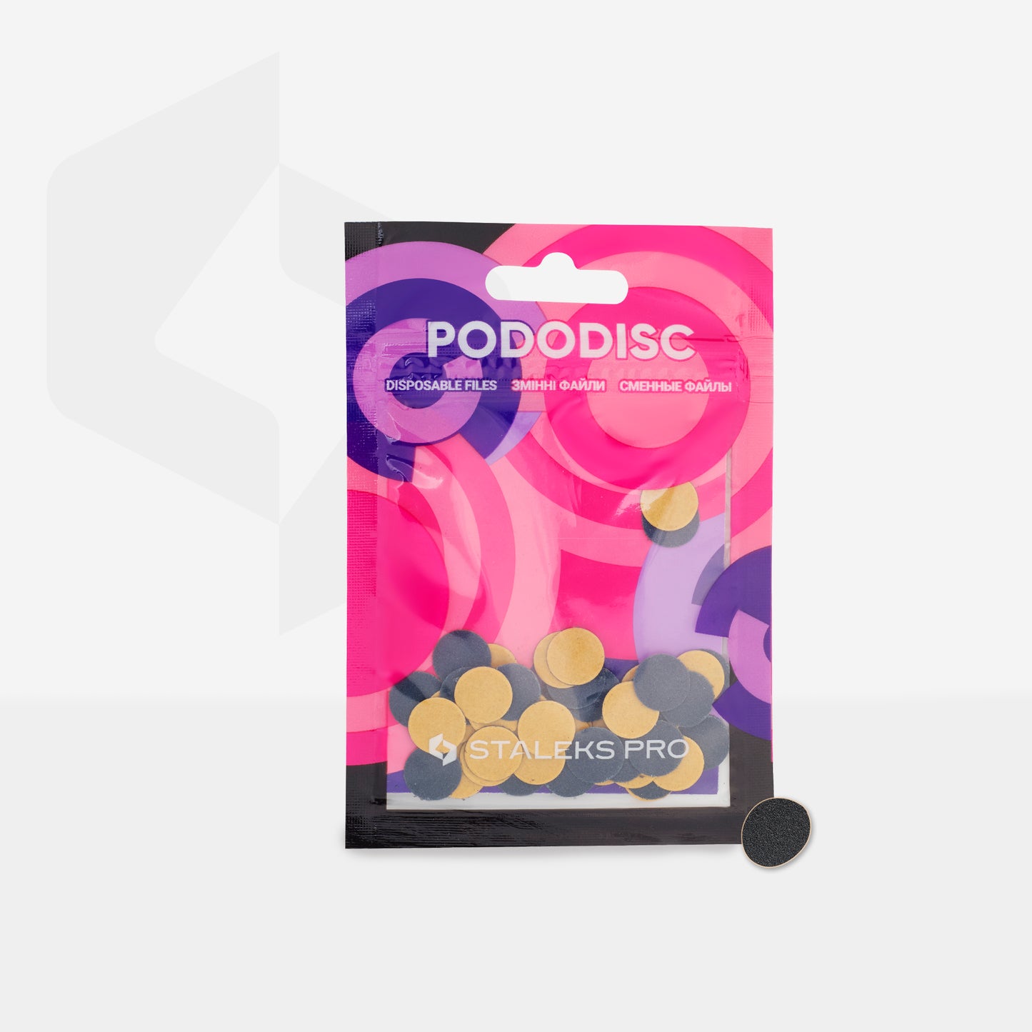 Disposable files for pedicure disc PODODISC STALEKS PRO XS, 180 grit (50 pcs)