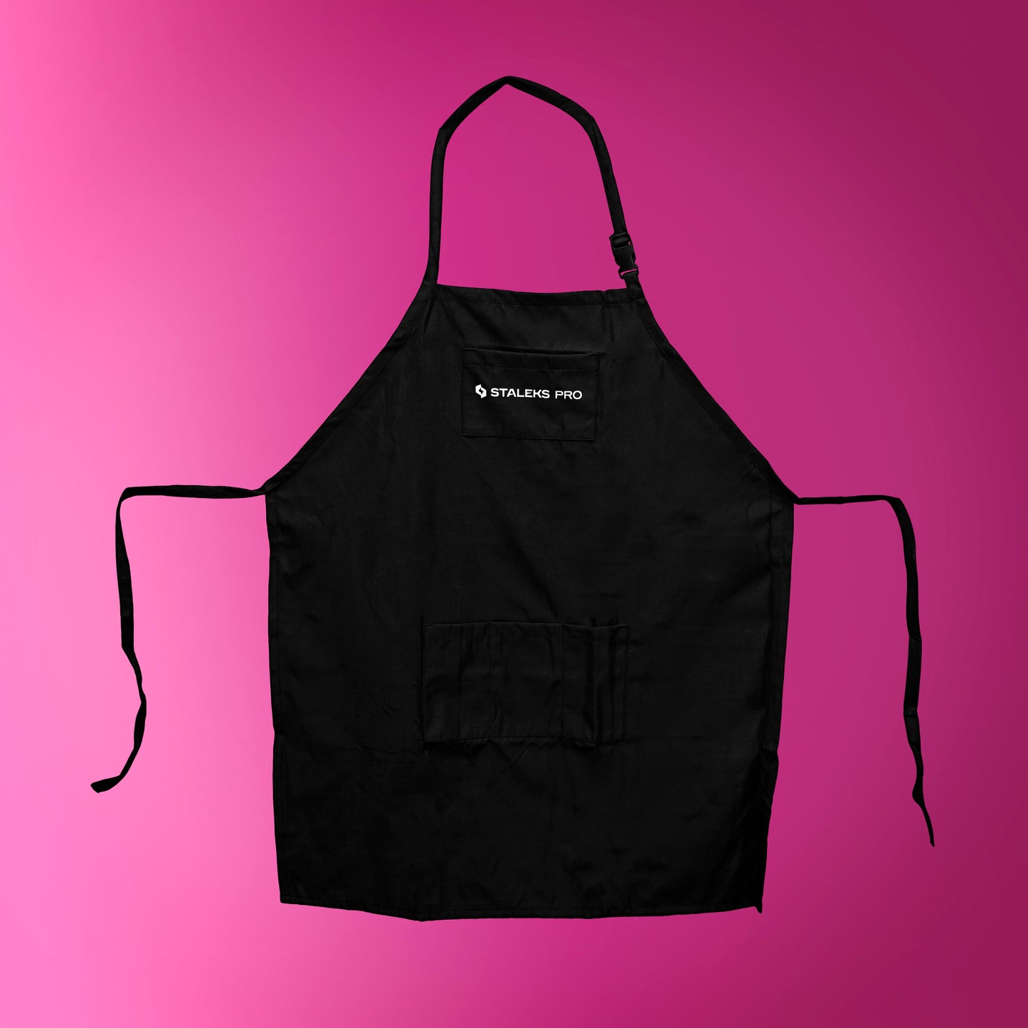Size 80*70*1 cm.

A branded apron for a manicurist will reliably protect clothes from dust, moisture, aggressive liquids and chemicals.

The apron has a universal size and will fit perfectly fit to any body.

Fixed and adjusted with ties, wide pockets for tools and accessories are a necessity for any beauty specialists.