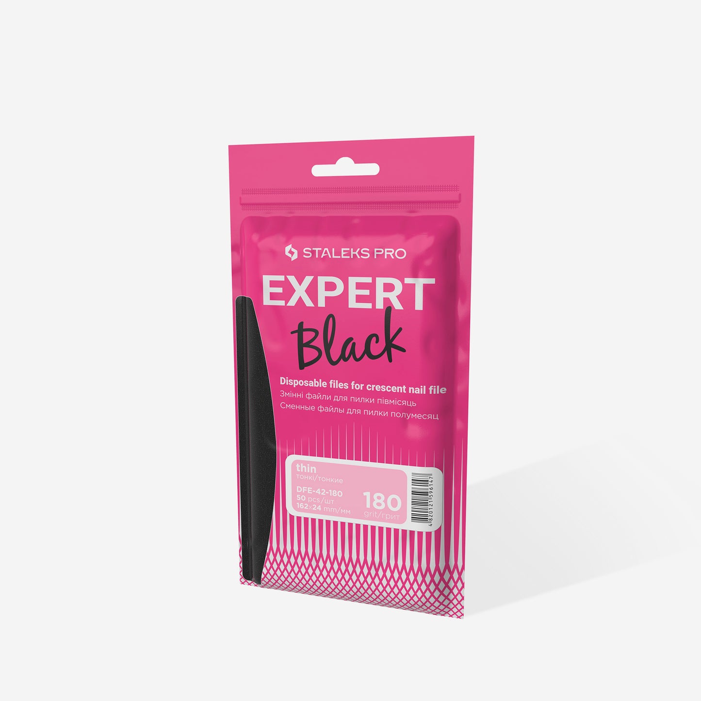 Staleks Disposable files for crescent nail file EXPERT 42, 180 grit (50 pcs)