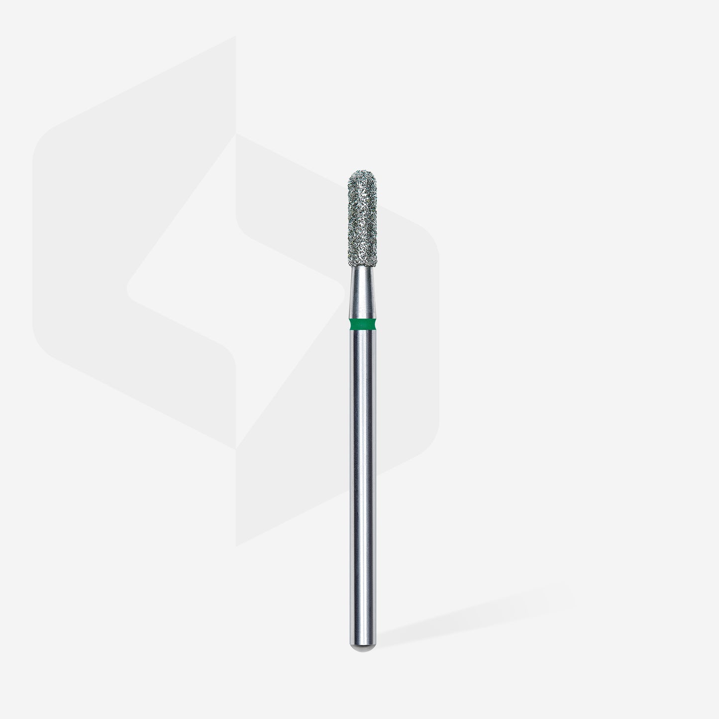 Staleks Diamond nail drill bit rounded cylinder green EXPERT head diameter 2,3 mm / working part 8 mm