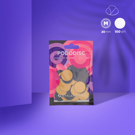 Disposable files for pedicure disc PODODISC STALEKS PRO M, 100 grit (50 pcs)
