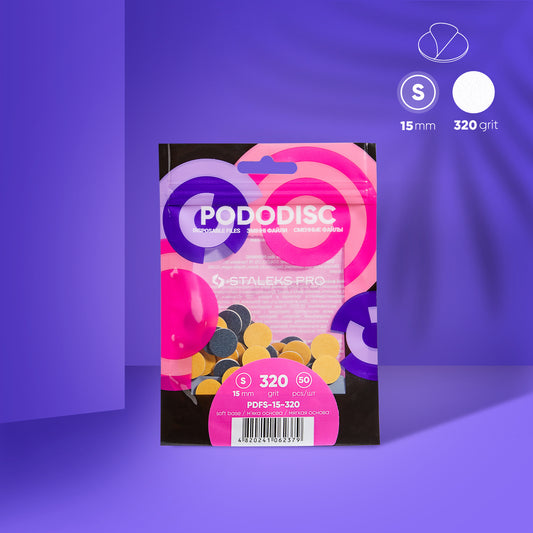Disposable files for pedicure disc PODODISC STALEKS PRO S, 320 grit (50 pcs)