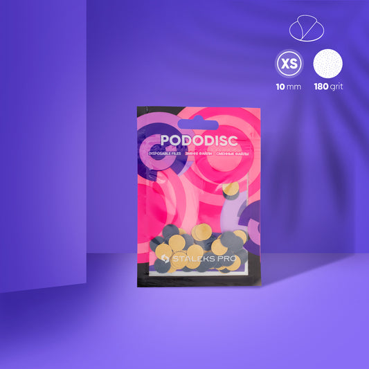 Disposable files for pedicure disc PODODISC STALEKS PRO XS, 180 grit (50 pcs)