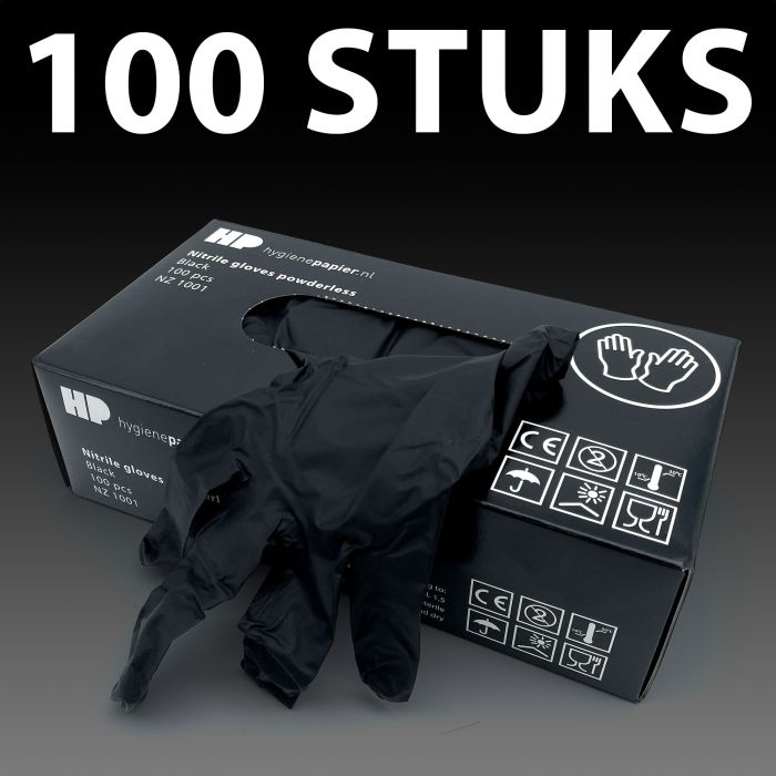 HANDSCHOENEN SOFT NITRIL SMALL ONGEPOEDERD ZWART 100ST