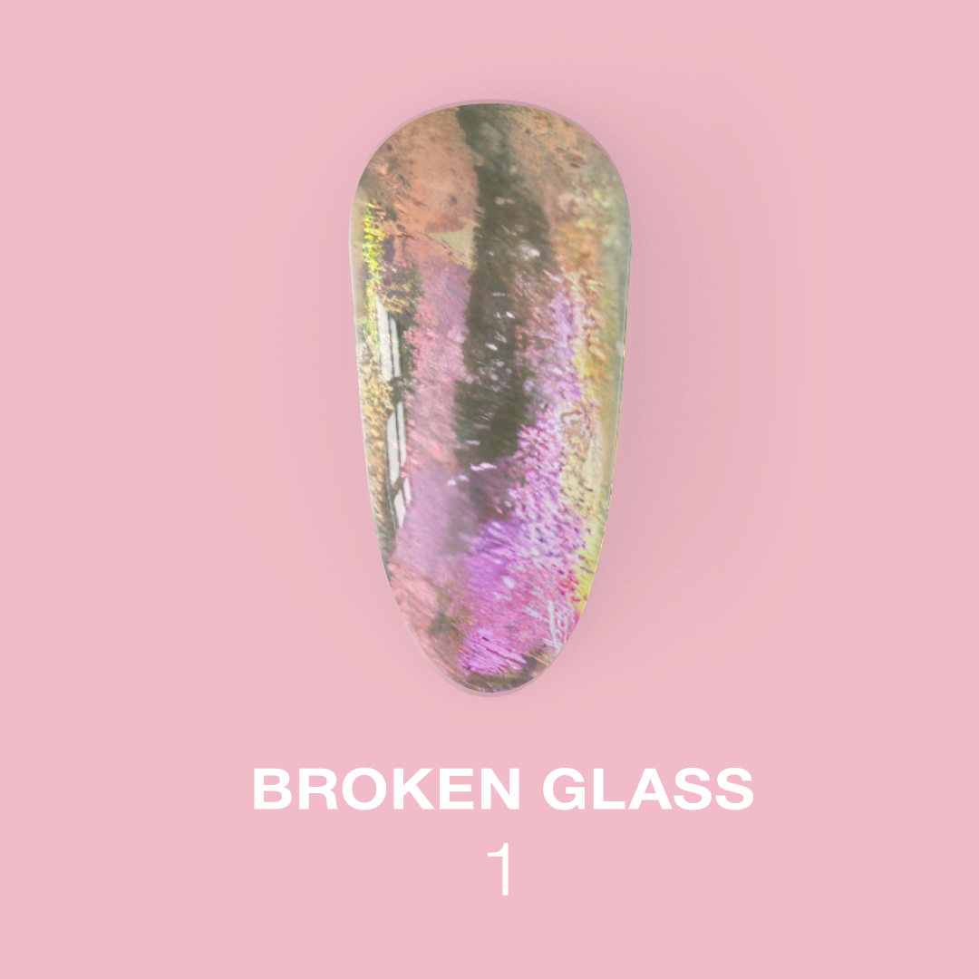 Lunamoon set of dry glitters for nails «Broken Glass» 6 pcs