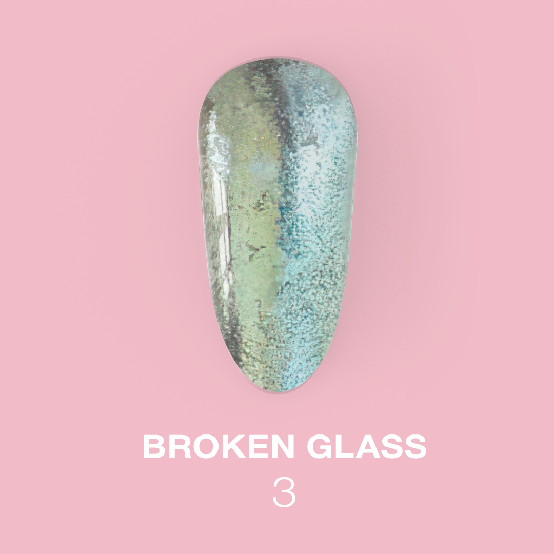 Lunamoon set of dry glitters for nails «Broken Glass» 6 pcs