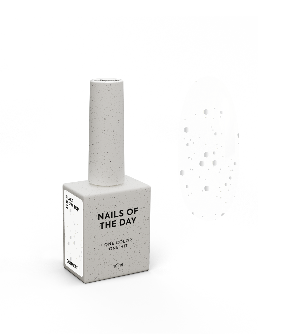 NAILSOFTHENIGHT Silver Snow top 02 10 ml