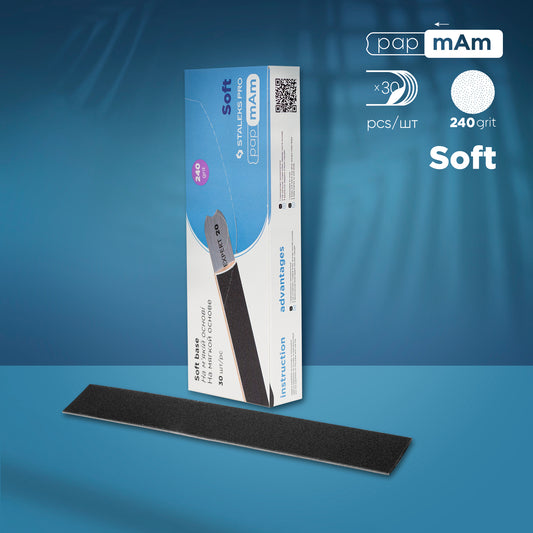 Staleks Disposable files papmAm (with soft foam layer) EXPERT 20, 240 grit (30 pcs)