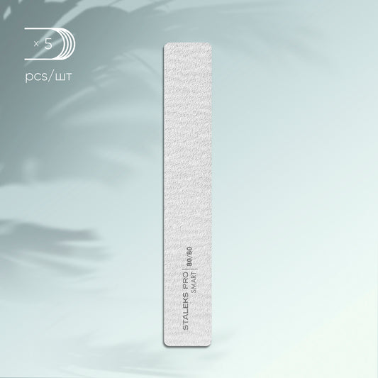 Staleks Mineral broad straight nail file SMART 80/80 grit (5 pcs)
