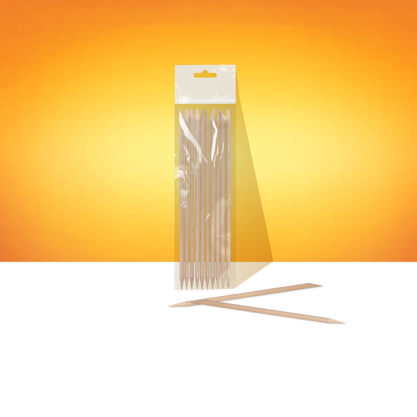 Staleks Orange stick EXPERT wooden 150 mm (10 pcs)