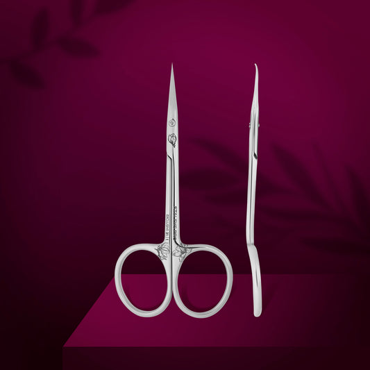 Staleks Professional cuticle scissors with hook EXCLUSIVE 21 TYPE 1 (magnolia)
