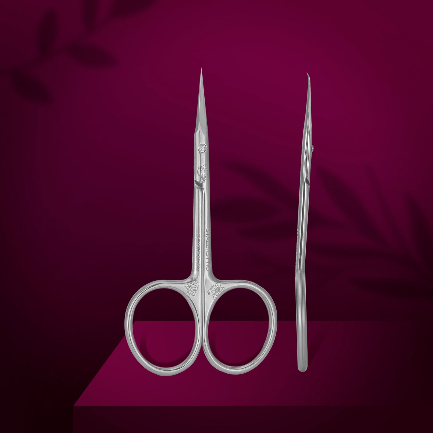 Staleks Professional cuticle scissors with hook EXCLUSIVE 21 TYPE 2 (magnolia)