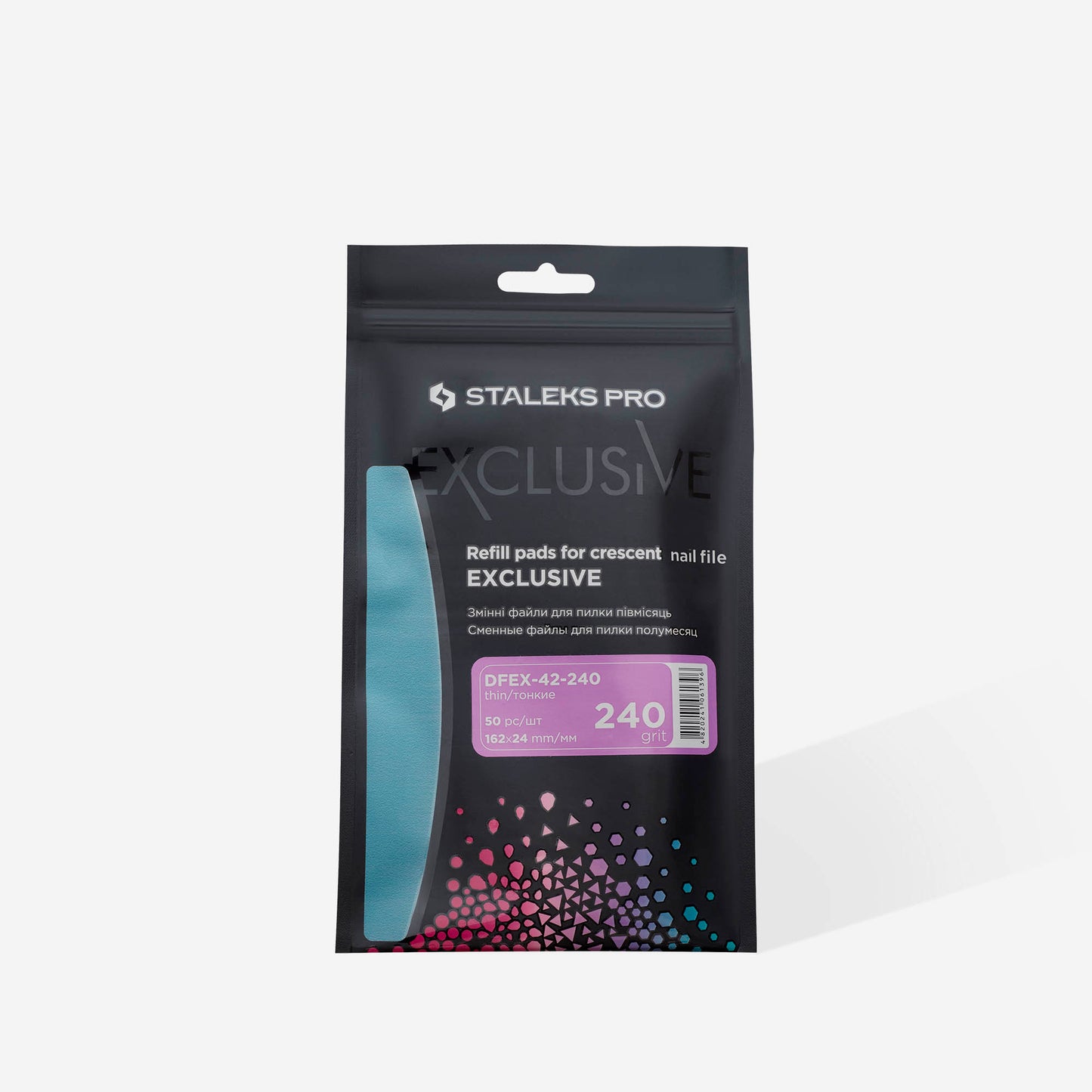 Staleks Disposable files for crescent nail file EXCLUSIVE 42 240 grit (50 pcs)