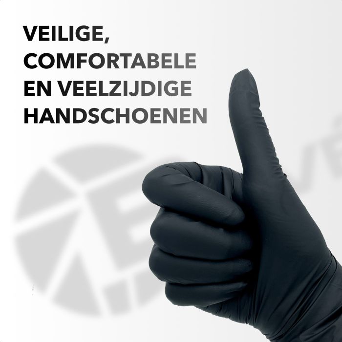 HANDSCHOENEN SOFT NITRIL SMALL ONGEPOEDERD ZWART 100ST